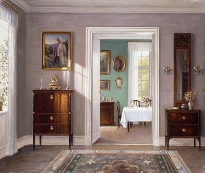 Das grüne Esszimmer von Hans Hilsoe