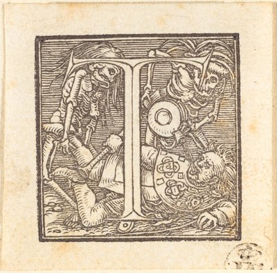 Buchstabe T von Hans Holbein der Jüngere