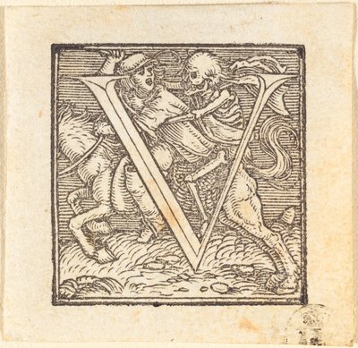 Buchstabe V von Hans Holbein der Jüngere