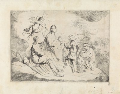 Ruhe auf der Flucht nach Ägypten von Hans Horions