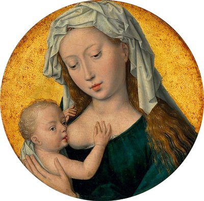 Die Jungfrau Maria stillt das Christkind von Hans Memling
