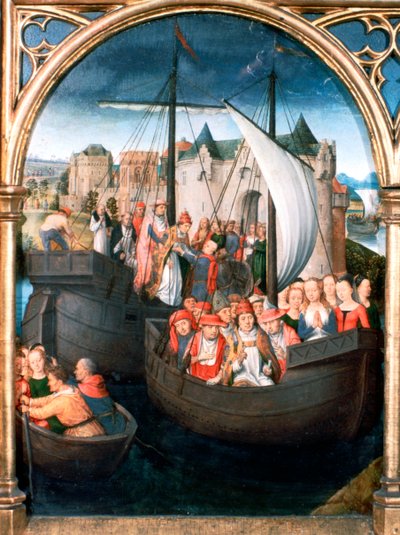 St. Ursula-Schrein, Abreise aus Basel, 1489 von Hans Memling