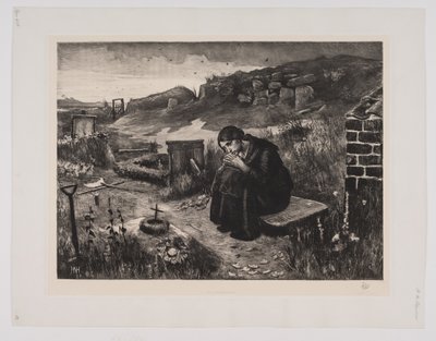 Mädchen auf dem Friedhof von Hans Nikolaj Hansen