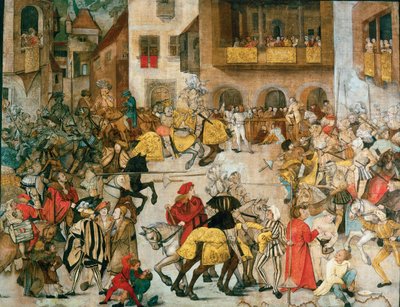Ritterturnier, ca. 1509-1510 von Hans Schäufelin