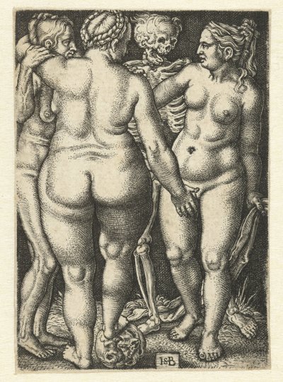 Tod und drei stehende nackte Frauen von Hans Sebald Beham