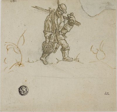 Bauer mit Eimer von Hans Sebald Beham