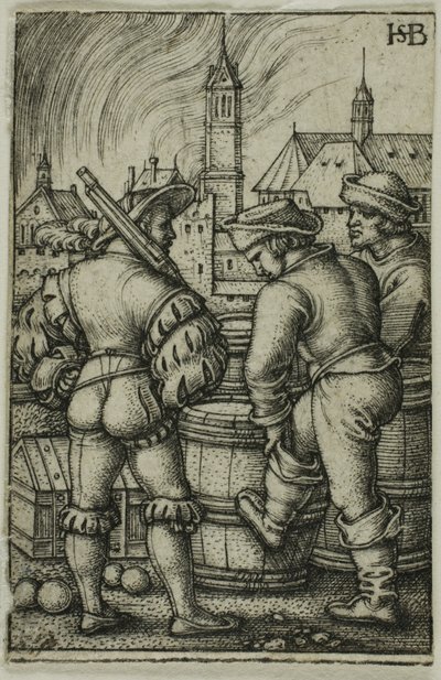 Die Wache bei den Pulverfässern von Hans Sebald Beham
