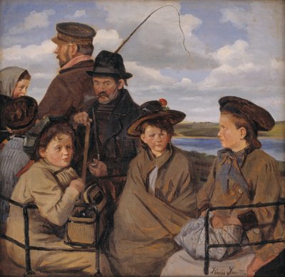 In der Kutsche. Kinder des Bruders des Künstlers von Hans Smidth