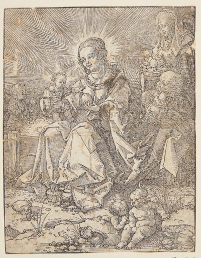 Die Madonna auf einer grünen Wiese von Hans Springinklee