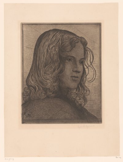 Kopf eines Mädchens von Hans Thoma