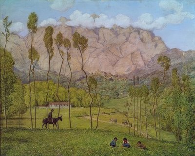 Landschaft bei Carrara von Hans Thoma