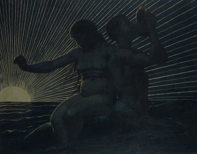 Tritonenpaar, 1892 von Hans Thoma
