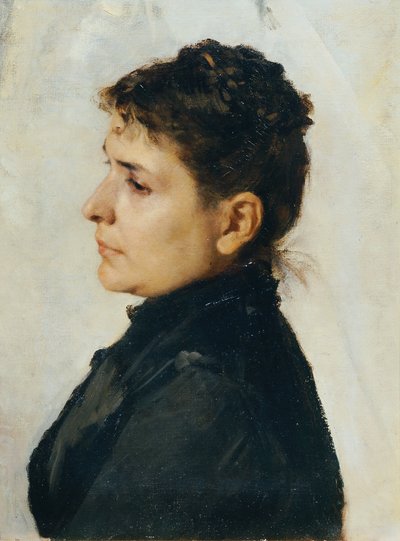 Frau im Profil von Hans Tichy