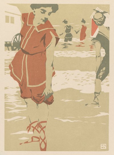 Badende, um 1900 von Hans von Newmann