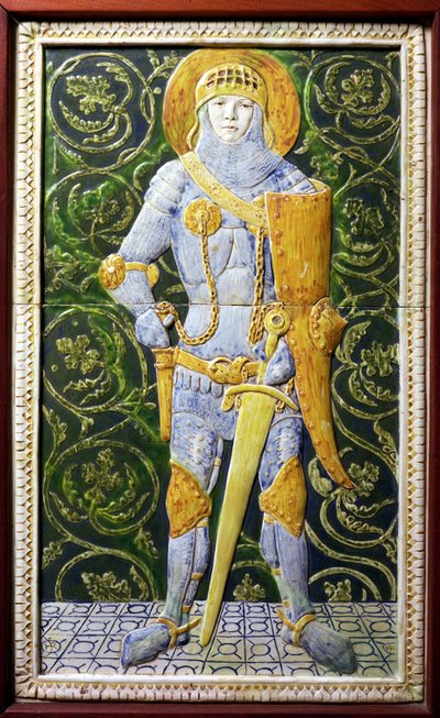 Gideon, Della Robbia Keramik, um 1900 von Harold Steward Rathbone