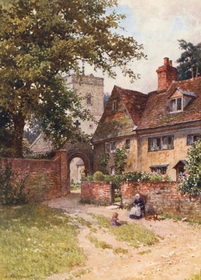 Betchworth Kirche (Farblithografie) von Harold Sutton Palmer