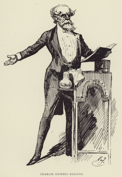 Charles Dickens liest von Harry Furniss