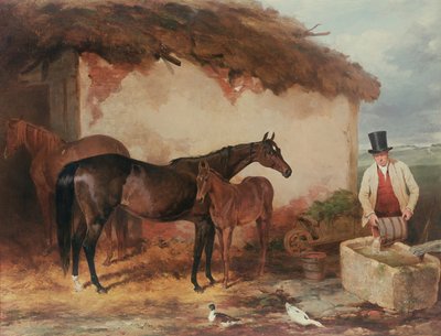 Die Stute vielleicht mit ihrem Fohlen, 1846 von Harry Hall