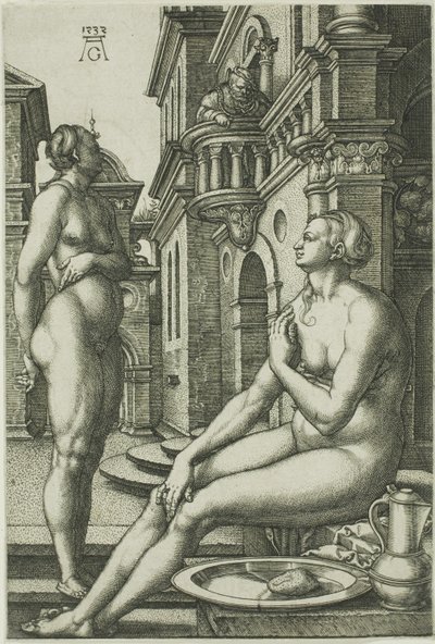 Bathseba im Bade von Heinrich Aldegrever
