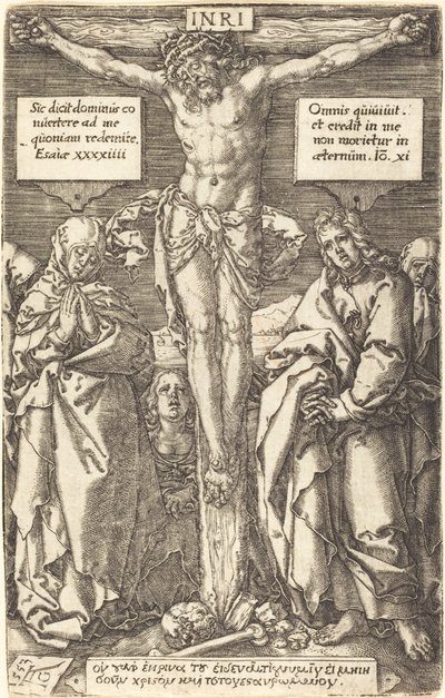 Christus am Kreuz, 1553 von Heinrich Aldegrever