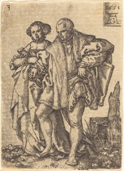 Tanzendes Paar, 1551 von Heinrich Aldegrever