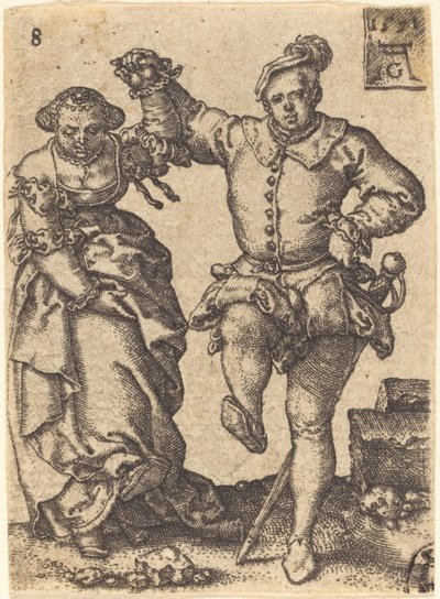 Tanzendes Paar, 1551 von Heinrich Aldegrever