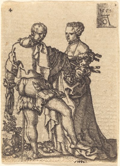 Tanzendes Paar, 1551 von Heinrich Aldegrever