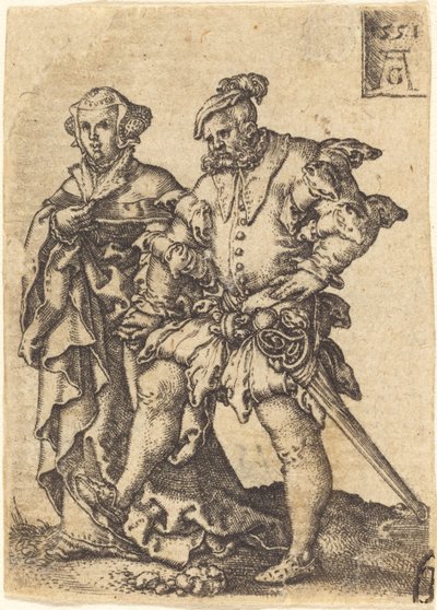 Tanzendes Paar, 1551 von Heinrich Aldegrever