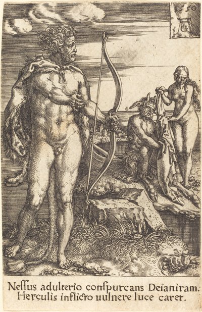 Herkules tötet Nessus von Heinrich Aldegrever