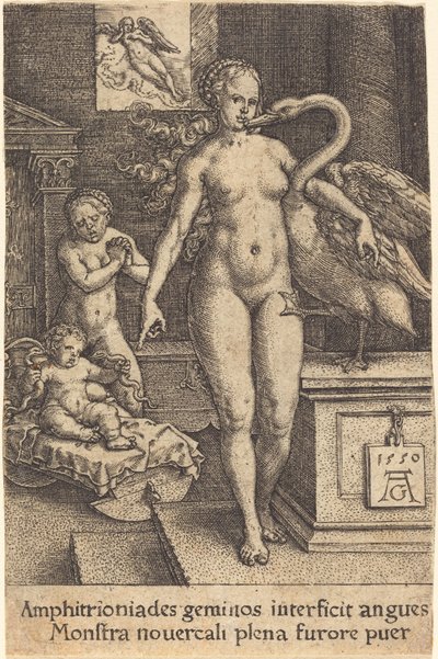Herkules als Kind von Heinrich Aldegrever