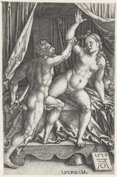 Lucretia und Sextus Tarquinius von Heinrich Aldegrever
