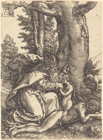 Die Erschaffung Evas, 1540 von Heinrich Aldegrever