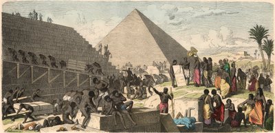 Altes Ägypten: Bau der Pyramiden, 1866 von Heinrich Leutemann