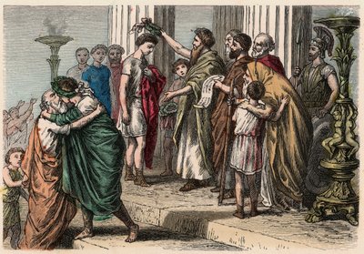 Antikes Griechenland: Krönung des olympischen Siegers, 1866 von Heinrich Leutemann