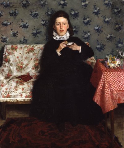 Auf dem Sofa, 1872 von Heinrich Wilhelm Trübner