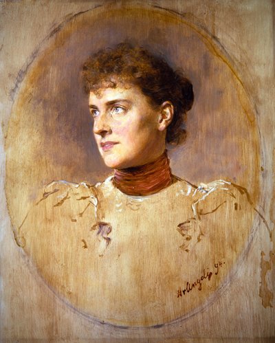 Porträt einer jungen Frau von Heinrich von Angeli