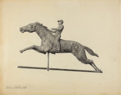 Pferd und Reiter Wetterfahne von Helen Hobart