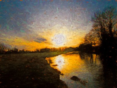 Polierter Fluss, 2018 von Helen White