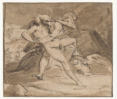 Jupiter umarmt Io von Hendrick Goltzius (school of)