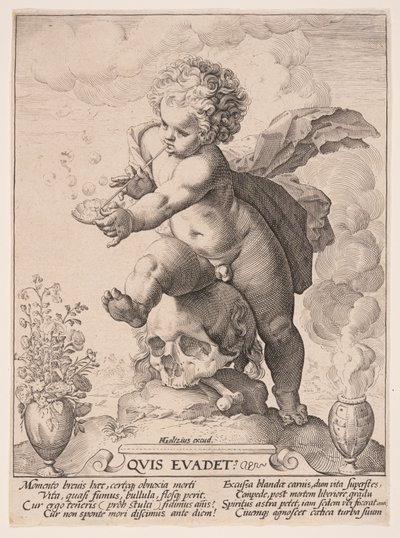 Allegorie der Vergänglichkeit (Quis Evadet?) von Hendrick Goltzius