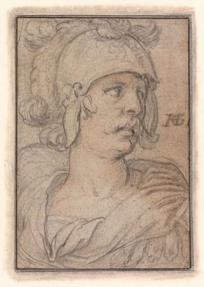 Büste eines Kriegers von Hendrick Goltzius