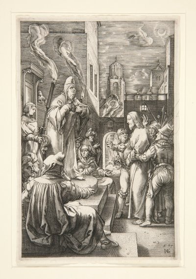 Christus vor Kaiphas von Hendrick Goltzius