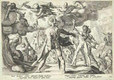 Die Giganten stürmen den Himmel von Hendrick Goltzius