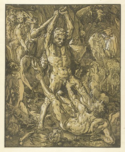 Herkules und Cacus von Hendrick Goltzius