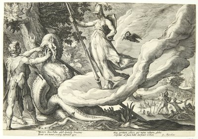 Kadmos sät die Drachenzähne von Hendrick Goltzius