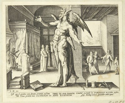 Der Arzt als Teufel von Hendrick Goltzius