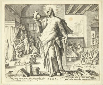 Der Arzt als Gott von Hendrick Goltzius