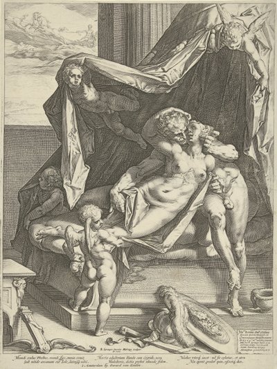 Mars und Venus von Hendrick Goltzius