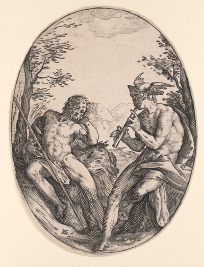 Merkur und Argus von Hendrick Goltzius