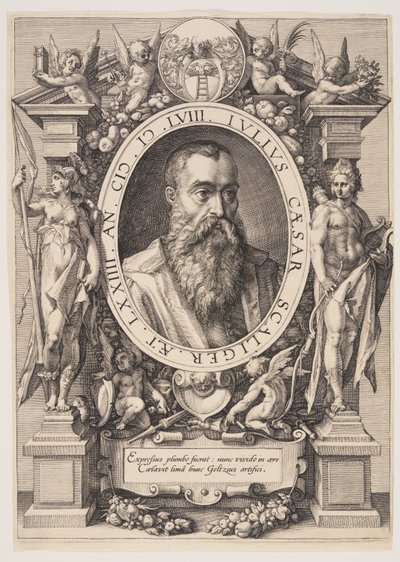 Porträt von Julius Caesar Scaliger von Hendrick Goltzius